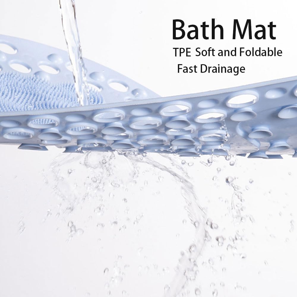 Tapis de Bain/Douche/Salle de Bain Doux avec ventouses puissantes – en Forme de Nuage