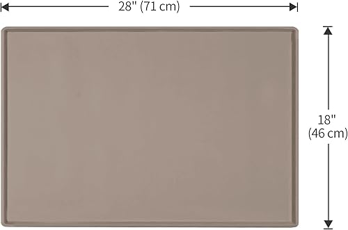 Miniatura 151 de Tapete de comida para perros, bandeja de comida impermeable de silicona, mantel individual antideslizante para mascotas, borde elevado de 0.6