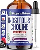 Inositol & Choline Liquid Drops – Vegan, Non-GMO, Easy-to-Take – Enhanced Absorption Inositol Supplement – Prenatal Vitamins for Women – Supports Cellular Health & Overall Wellness (Mixed Berry, 60ml)