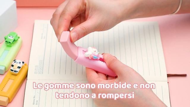 SUPERTOOL Gomma Da Cancellare A Forma Di Rossetto - 2 Pezzi, Colorata, Atossica, Morbida, Per Bambini, Scuola, Ufficio - 5