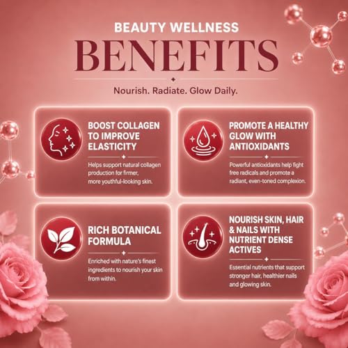 Image of The Wellness Shop Collagen Skin Radiance Juice 500ml x 3 | Natural Ayurvedic Supplement for Skin Glow and Healthy Hair | Sea Buckthorn Moringa Herbal Drink | Daily Beauty Wellness Juice for Men Women