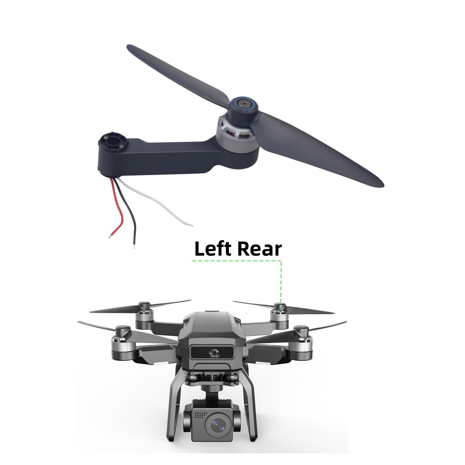 Drone Replacement Arm for F7GB2 F7 SJRC F7S F7 4K 9800FT Drone Fuselage Frame Assembly Motor Arm Repair Parts Left Rear product thumbnail 4