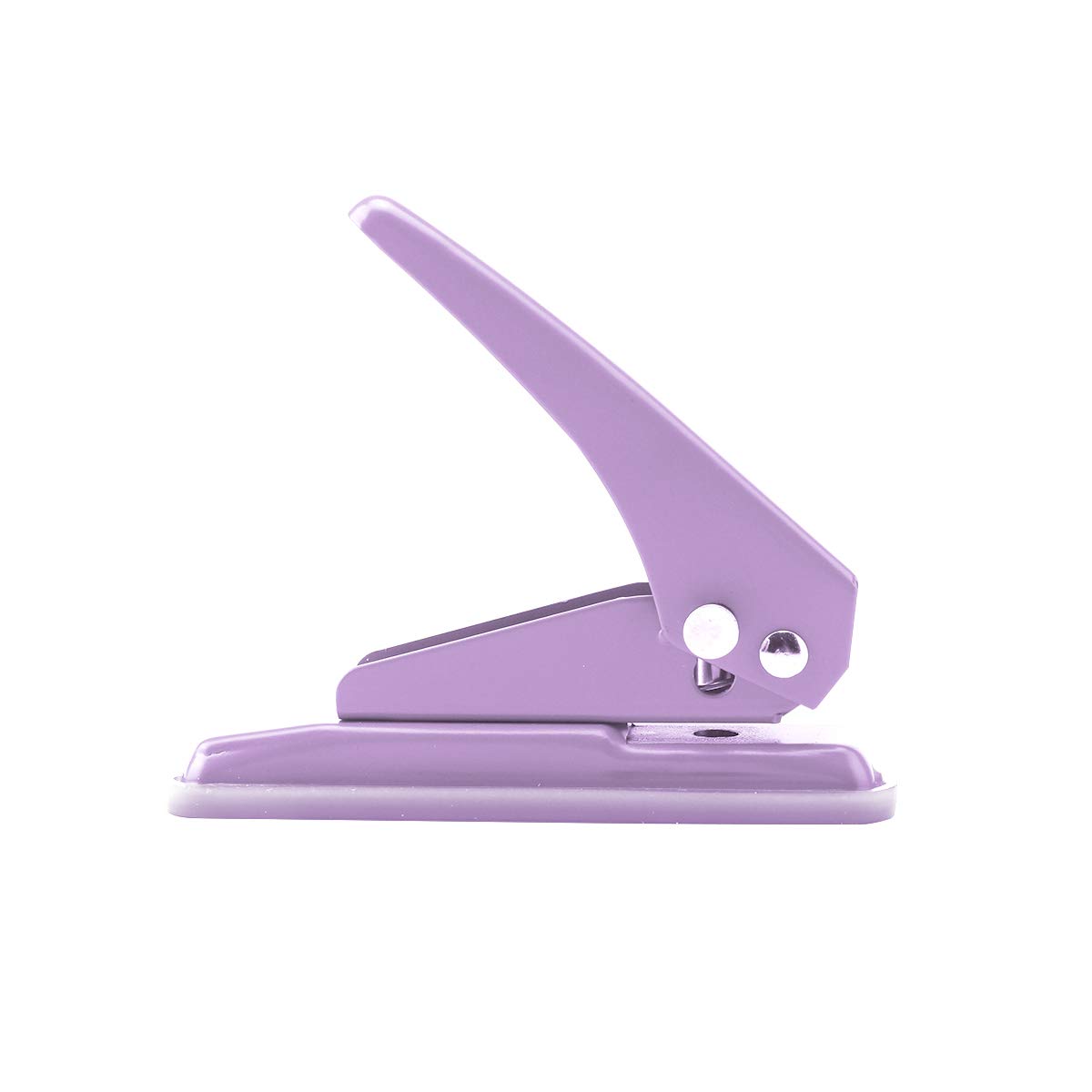 Bisofice KW-Trio - Punzón de escritorio para encuadernación, mini perforadora, perforadora, 1 agujero, sello de papel, 20 hojas, capacidad de 6 mm, esfuerzo reducido con recogedor de chatarra para
