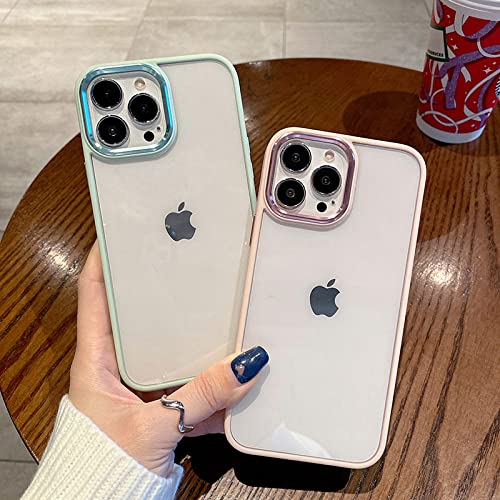 Coque transparente iPhone 13 Pro Max finition lentille métal violette - 5