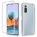 Almiao Etui kompatybilne z telefonem Xiaomi Redmi Note 10 Pro, przezroczyste ciało, twardy poliwęglan + miękki silikon TPU 2 w 1, odporne na uderzenia etui ochronne do telefonu Xiaomi Redmi Note 10 Pro (przezroczyste)