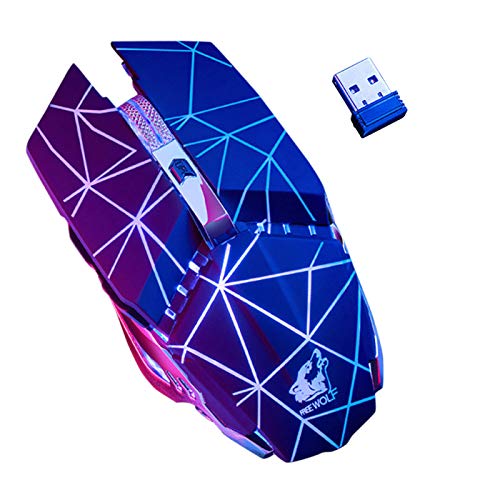 Wireless Mouse,Portable Ergonomic Mouse,Gaming Mouse,Free Wolf X11 Ergonomic 2.4G 2400DPI Wireless Optical Mouse for Laptop Computer - Star Black