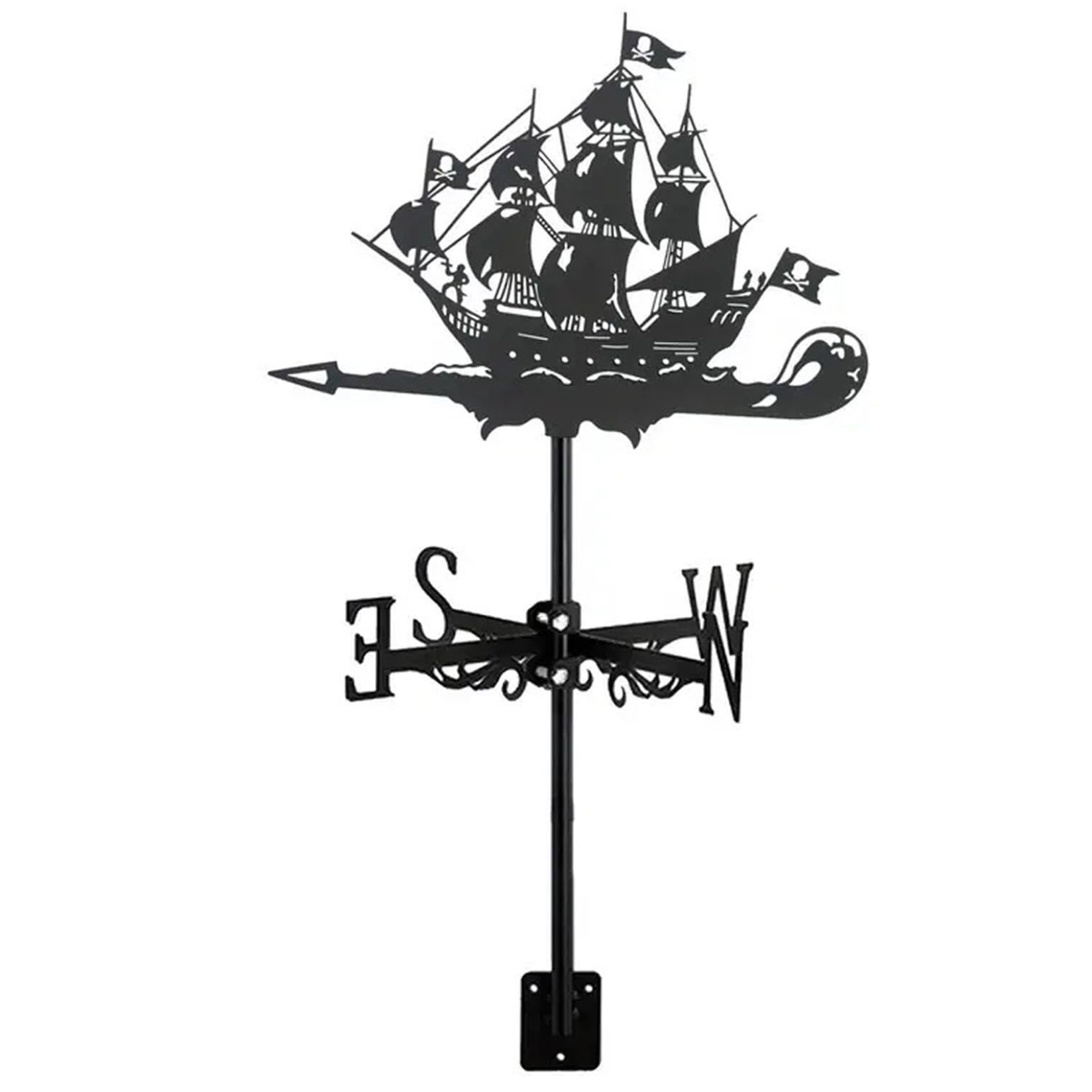 Girouette de bateau pirate en métal pour décoration extérieure