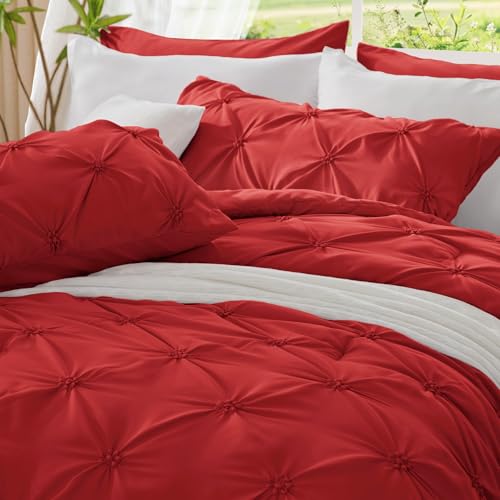 Image of BEDELITE King Comforter Set Rose Red,Lightweight & Soft Comforter