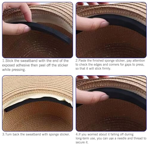 Image of 10 Pack Hat Size Reducer, Hat Size Tape, Inserts Liner Foam Reducing Tape for Men and Women's Hats, Caps (10, White)
