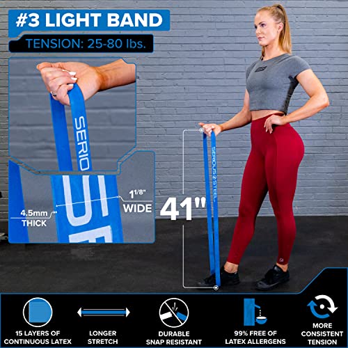 Image of SERIOUS STEEL FITNESS Assisted 41 inch Pull-Up Band, Resistance & Stretch, Powerlifting & Pull-up Assist Loop (Single Band)