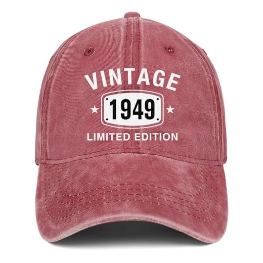 75th Birthday Gifts for Women Men 75 Vintage 1948 Trucker Hat Ideas Baseball Cap Red