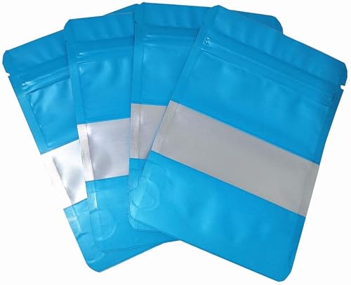Miniatura 7 de PABCK Bolsas de papel de aluminio resellables de 4.7 x 7.87 pulgadas, color azul esmerilado, con sellado térmico, para almacenamiento de alimentos,