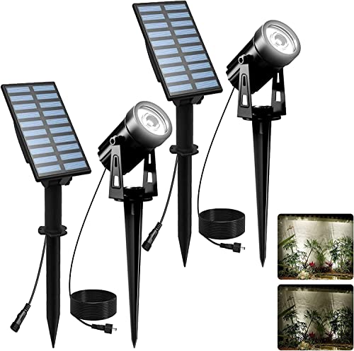 T-SUNUS Solar Garden Spot Lights, Christmas Light LED Solar Light Outdoor Waterproof Auto ON/Off for Garden Driveway, Pathway