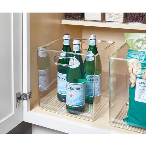 iDesign Pantry Storage Bin, Small Cube Organizer for Cabinet or Fridge, Set of 2, Clear, Made in USA by InterDesign - Image 6