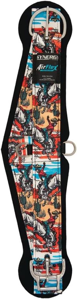 Weaver Leather Bucking Bronc Synergy Airflex Roper Cinch with Roll Snug Buckle Buckingbronc 28