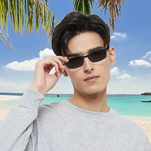 Kerecsen 4 Pack Reading Glasses For Women Men Sun Readers Sunglasses Spring Hinges Lightweight Eyeglasses (4 Pack 4Black/Gray Lens, 2.0, Diopters) #TOP6