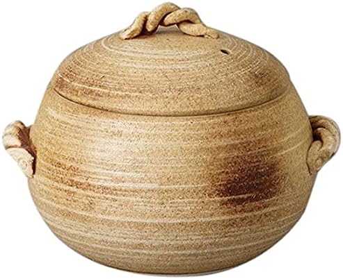 Set of 10 Iraho 3 Cups Chestnut Shaped Rice Pot, 8.3 x 7.1 x 6.5 inches (21 x 18 x 16.5 cm), Earthenware Pot, Restaurant, Commercial Use, Set