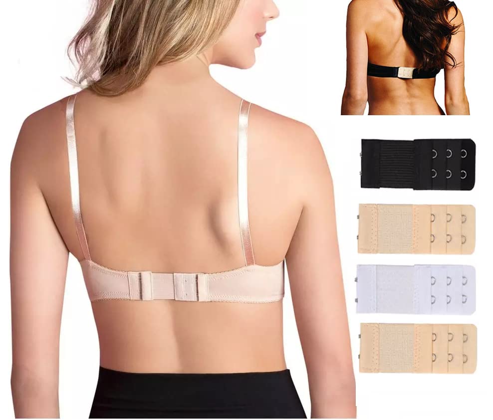 Bra Hook Extender 2 Eye- 3 Row//Comfortable Stretchy Bra Extension//Save Your Bra Increase Band Length//Bra Extender Hook//Soft Elastic Bra Extension-image-9
