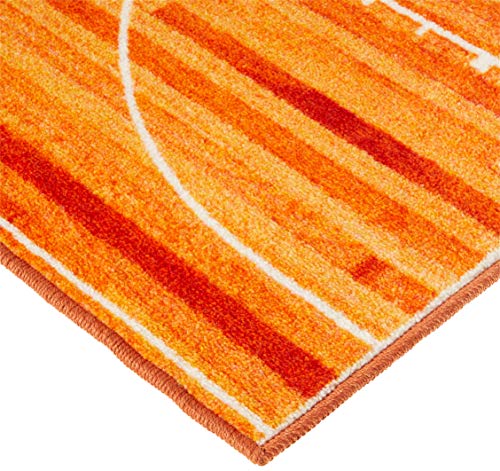 Brumlow Mills Basketball Court Sports Theme Area Rug For Teens Bedroom, Kids Playroom, Living Room Carpet Or Classroom Accent Rug, 3'4" X 5' #TOP1