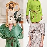 DRERIO Rope Belt Skinny Tassel Belts Women's Belts Braided Waist Belt Fashion Solid Colour Boho Belt Brown Thin Ladies Belts Woven Tassel Belt for Skirt Dress Women Girl - Image 4