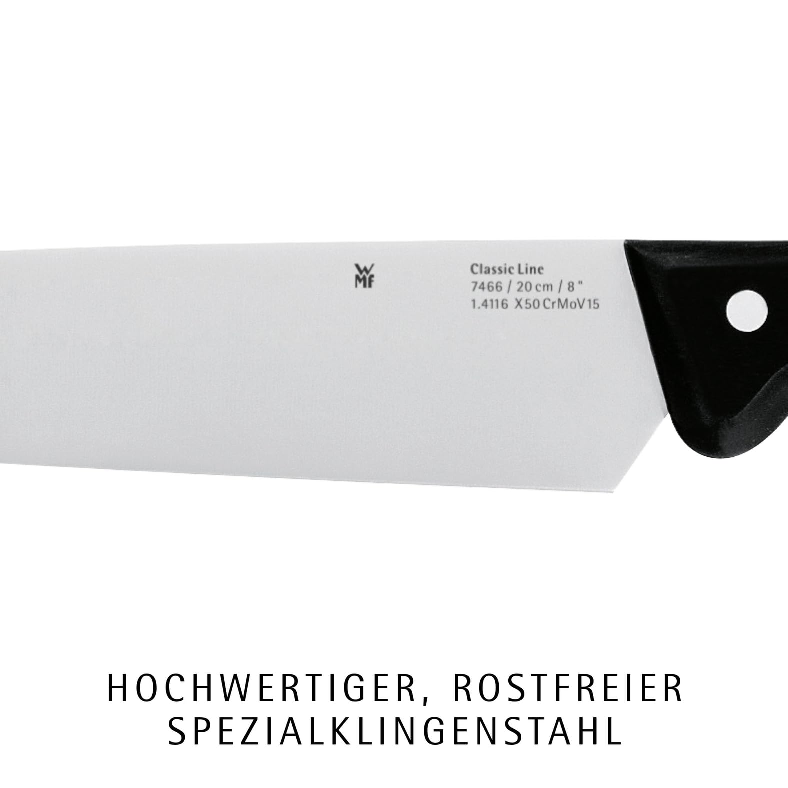 WMF Classic Line Messerblock mit Messerset 6-teilig, bestückt, 5 Messer, Birkenholz-Block, Spezialklingenstahl, natur, schwarz, silber