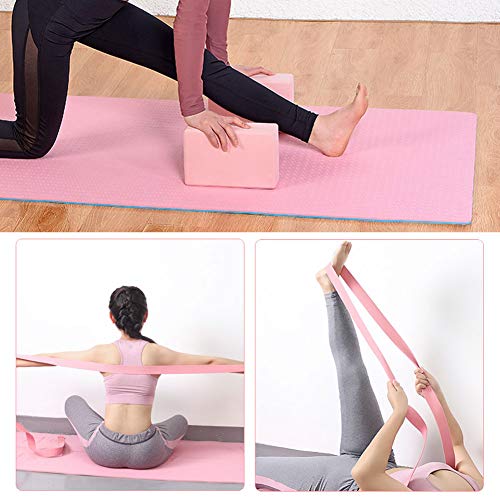 Meisong Yoga Blocks 2 Pack Set - (Yoga Block With 1 Yoga Strap) High Density Soft Eva Foam Block For Yoga, General Fitness, Pilates, Stretching And Toning Workouts #TOP6