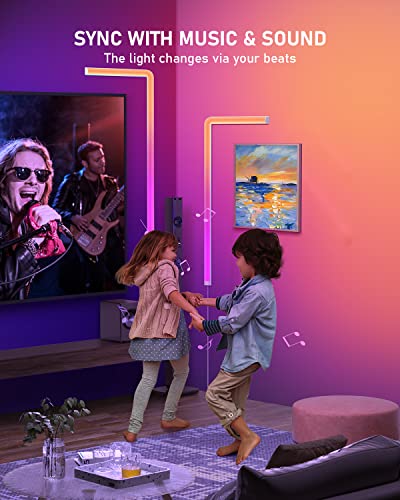 Bedee Smart Glide Led Wall Lights, Upgraded Wall Sconces 16 Million Rgb Color With Remote & Smart App Control, Dual Head For Diy Shape 6 Pcs + 2 Corner, Diy Colors For Bedroom Wall Gaming Party #TOP2