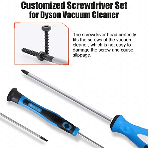 Special Tools Replacement for Dyson V6 V7 V8 V10 V11 Vacuum Cleaner Special Maintenance and Cleaning Disassembly Tool Screwdriver Set, Phillips Screwdriver+ T8 Screwdriver+ Disassembly Crowbar