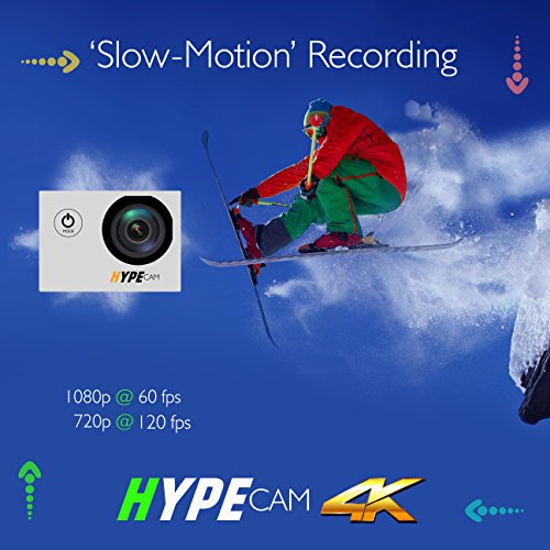 Image of Progear GDV485SL.01 4K 30fps Ultra HD Waterproof Sports Action Camera with Wi-Fi Wireless Connectivity to Smartphone, Fully Submergible Case, Silver