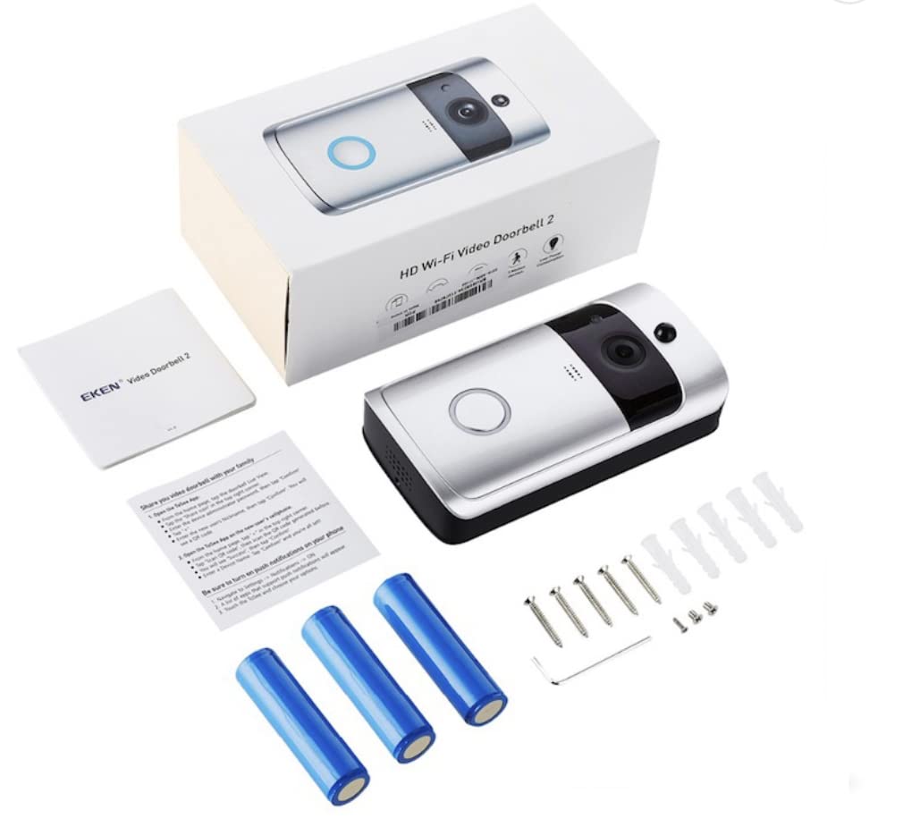 door bell Demtom Sonnette vidéo intelligente sans fil Wi-Fi + carillon prise britannique