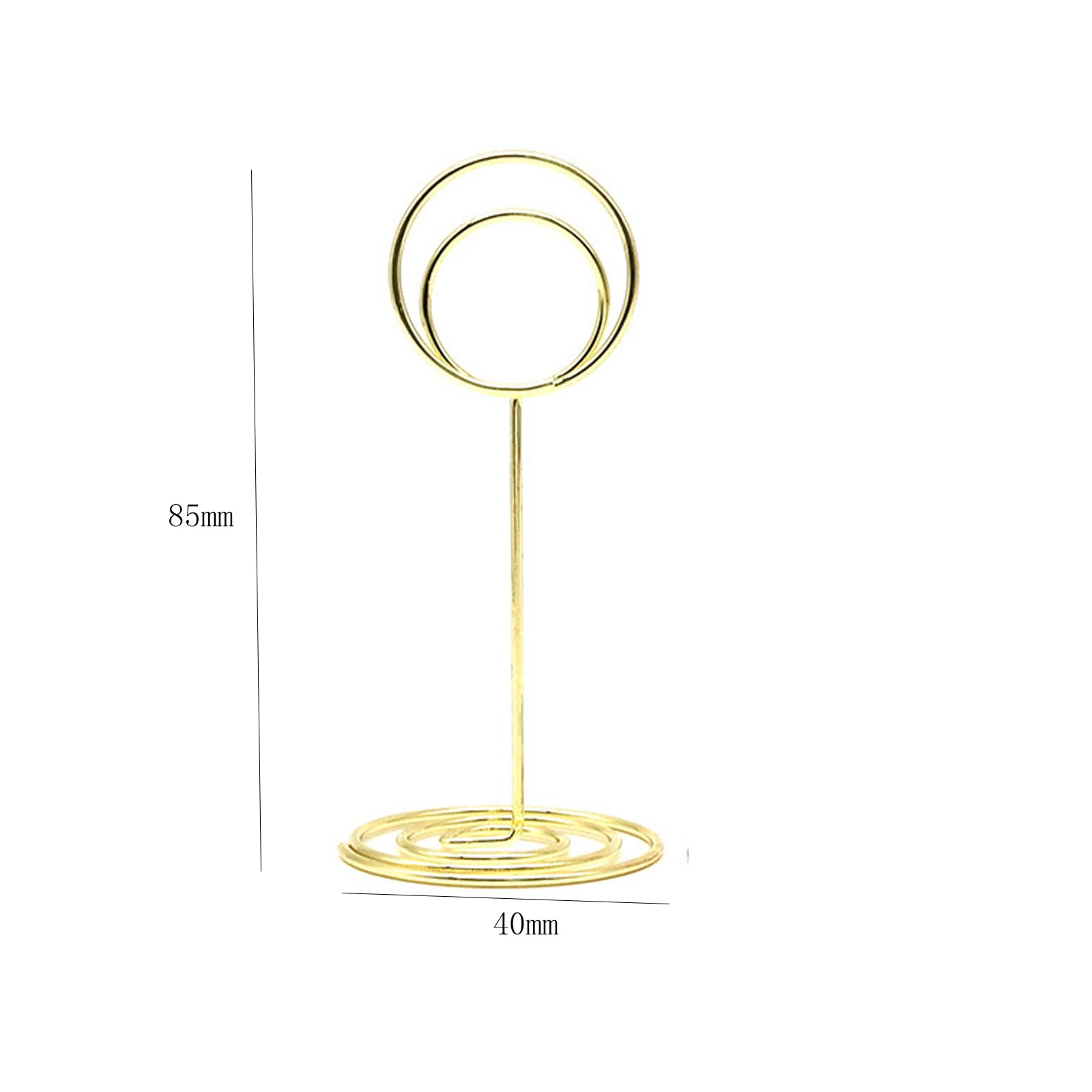 30 Pieces Table Number Holder Place Card Holder Wedding Name Numbers Menu Memo Note Card Photo Holder Clip Stand with 100Pcs Blank Kraft Paper (Gold)