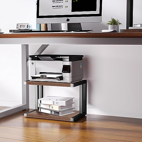 image for JOIN IRON Retro Double Layered Thickened Printer Stand, Modern and Fas
