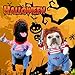 Halloween Kostüme für Hunde, Deadly Doll Verkleidungen für Haustier, Hund Schreckliches Kostüm, Lustige Hund Party Kleidung, Hundekostüm mit Messer Perücke, für Halloween Haustier Cosplay Party