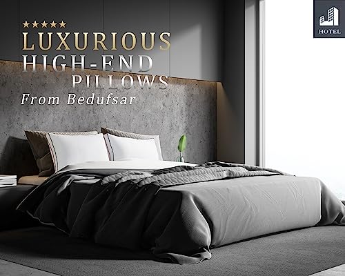Bedufsar Bed Pillows King Size Set Of 2, Hotel Quality Firm And Supportive Gusseted Pillows For Side And Back Sleepers, Cooling Down Alternative Fluffy And Soft Pillow (20X34 In) #TOP1