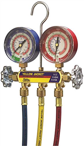 Yellow Jacket GIDDS-296819 2-Valve Charging Manifold Assembly with 60-Inch Hoses for R-410A