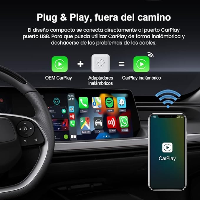 Carlinkit CarPlay inalámbrico Mini, adaptador USB con actualización en línea iOS16 2