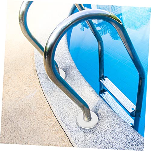 2 tapas decorativas de acero inoxidable para escalera de piscina miniatura 4