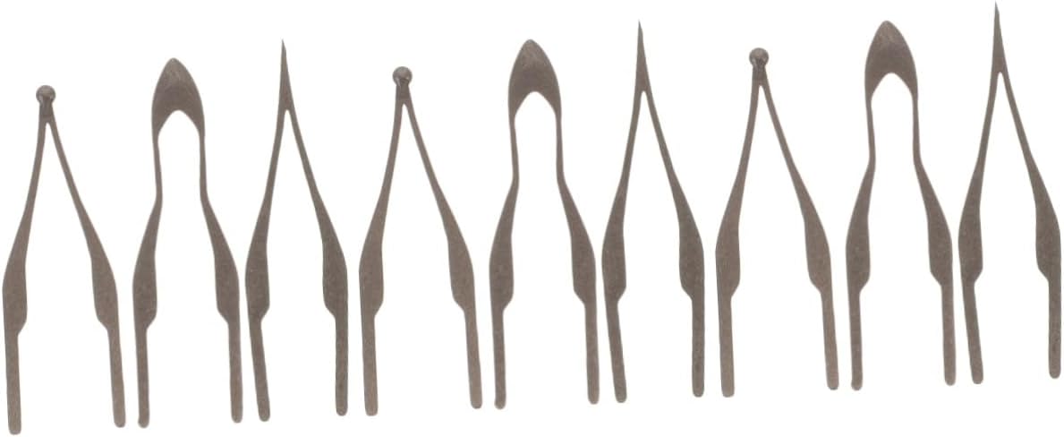 HAPINARY 9pcs Wood Burning Pen Tip for Pyrography Professional Wire Tips for Detailed Designs Includes Curved and Easy to Use