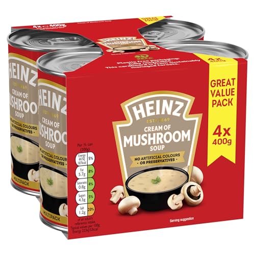 HEINZ - Heinz Soupe à la crème de champignons, 4 x 400 g
