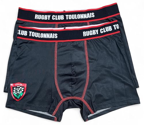 2 x Boxer Rugby Club Toulonnais - Toulon RCT - Collection Officielle - Rugby - Homme Taille M
