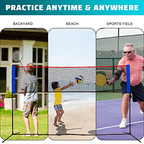 Tennis Net For Backyard, Portable Tennis Net For Driveway, Height Adjustable Net For Badminton And Pickleball Outdoor, Beach Volleyball Net For Kids, Tennis Outdoor Adjustable Net System Multipurpose #TOP6