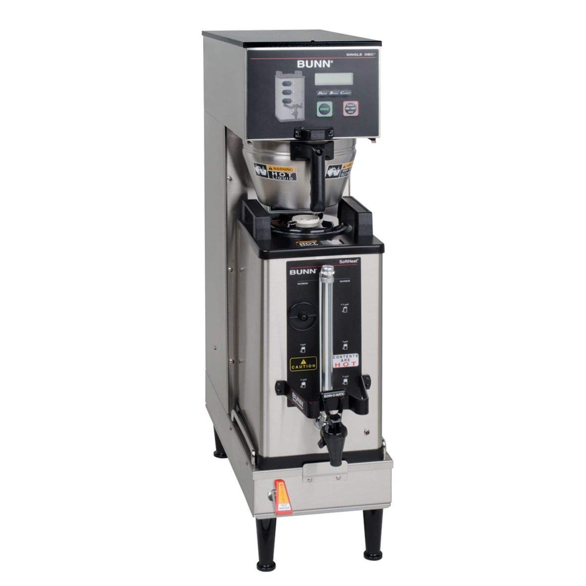Bunn 33600.0029 Single SH DBC BrewWise Single Soft Heat Coffee Brewer for Servers (Not Included)