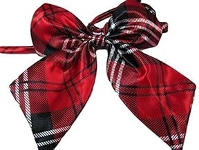 Fat-catz-copy-catz Ladies girls fashion satin bow neck tie cravat 15+ colours party fancy dress, uniform tie: leopard, spotted, stripes