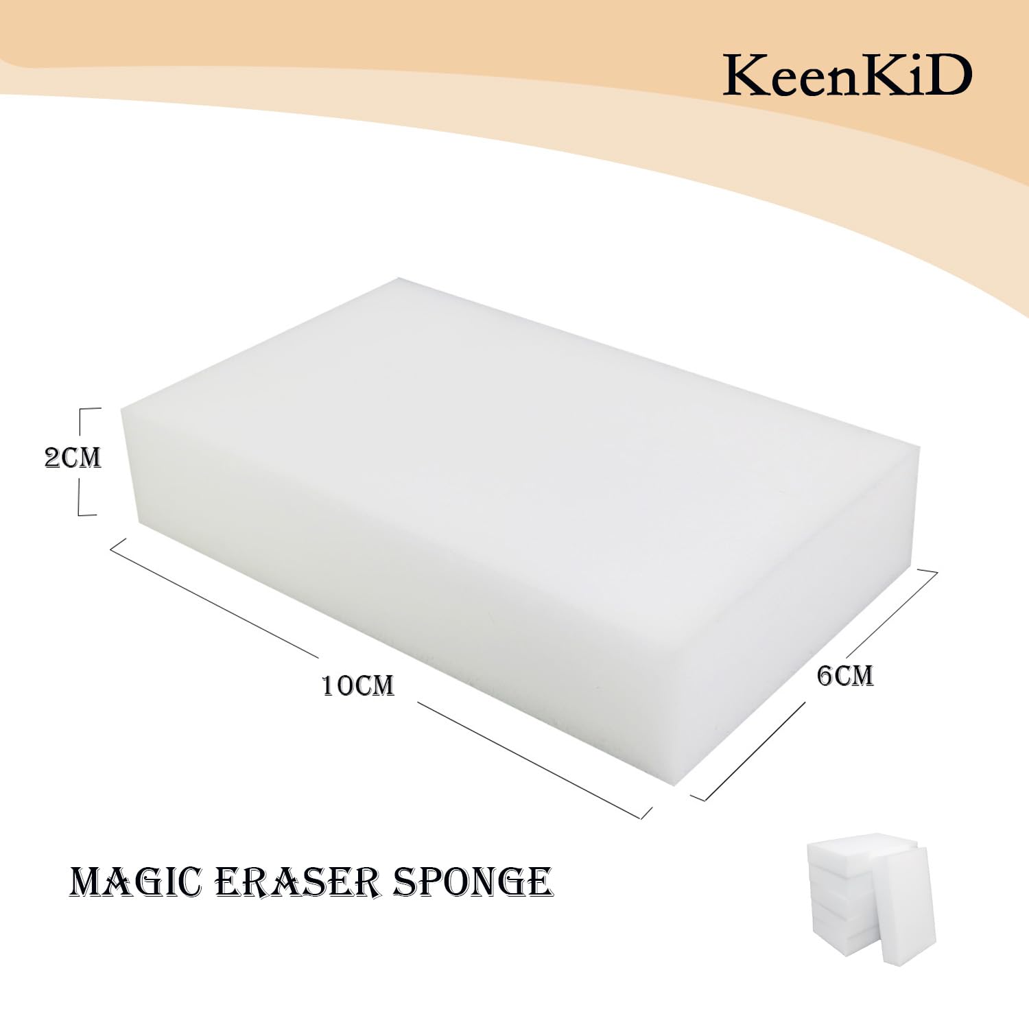 KeenKiD 50 Pcs/lot Magic Sponges Cleaning Eraser Melamine Sponge Foam Pads,Multi-Functional Household Cleaning Kitchen Dish Sponge 100x60x20mm (50) - Image 2