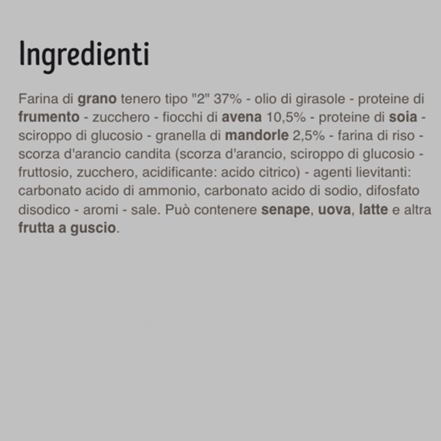 Misura Biscotti con Mandorle e Fiocchi di Avena, Ricchi di Proteine Vegetali 25%, Confezione da 10 Pezzi da 260g