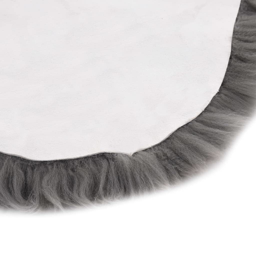 Tapis en fourrure de mouton véritable 60 x 90 cm Gris clair Produit naturel pour salon Ambiance confortable Jeté de luxe Utilisation polyvalente Décoration intérieure chaude
