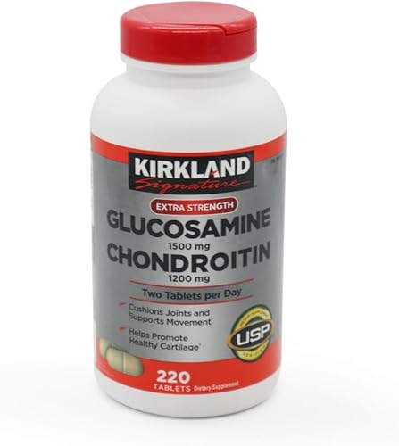Miniatura 1 de Kir-kland 220 Tableta Extra Strength Glucosamina 1500 mgcondroitina 1200 mg Sulfato - 220 unidades (paquete de 1)
