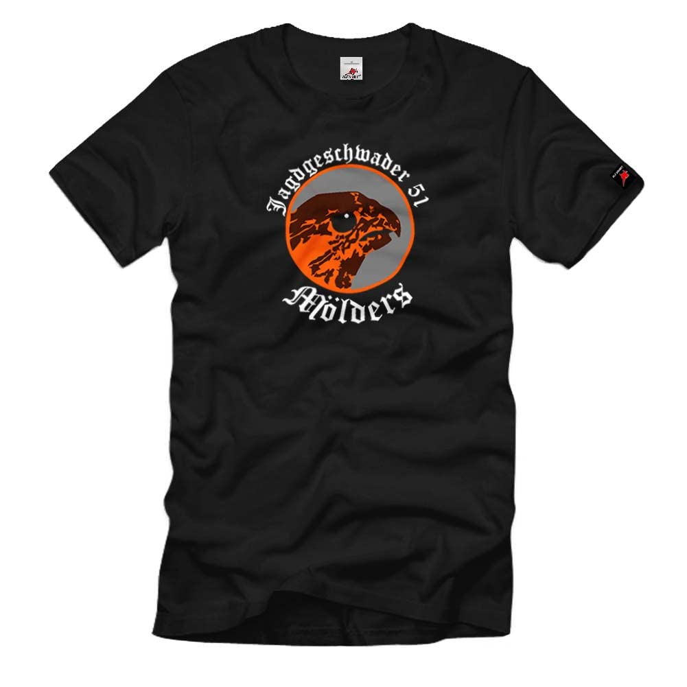 T-shirt JG51 Mölders Jagdgeschwader 51 ample noir confortable
