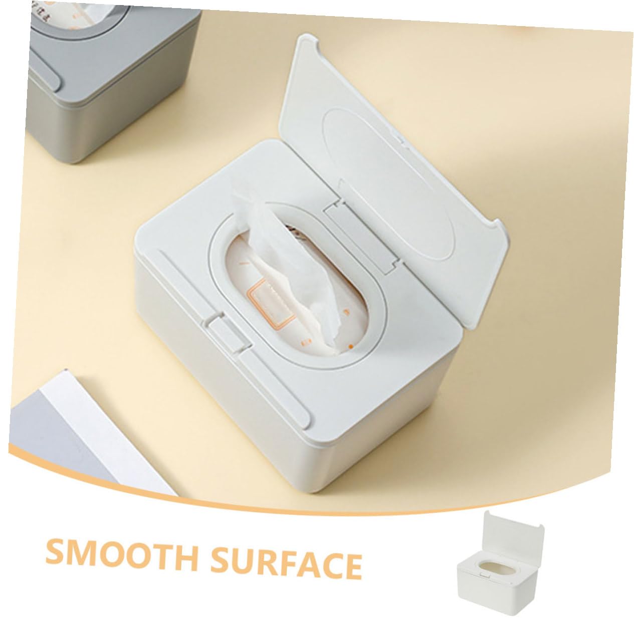 ibasenice 2 piezas Dispensador de Toallitas para Caja Reutilizable para Toallitas Húmedas y Secas Portátil y Ligero para Cochecito Escritorio y Hogar Diseño Moderno