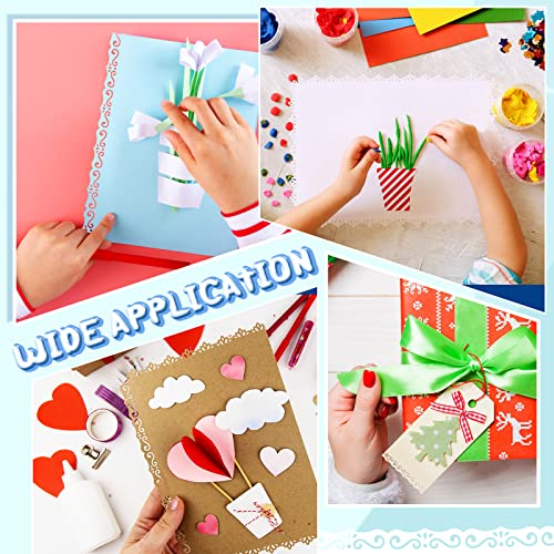 2 Pcs Paper Punch Fancy Border Punch Edge Craft Punches Flower Embossing Punch Handmade DIY Gift Card Puncher for Paper Craft Scrapbooking Wedding Cards(Sweet Style)